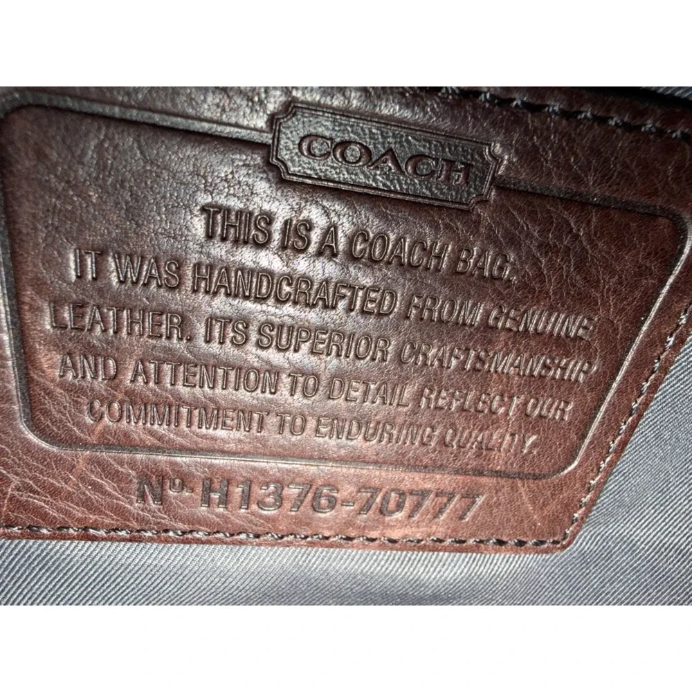 Coach Bleecker Slim Briefcase Mahogany Brown Leather Laptop Bag 70777 Mens Mens